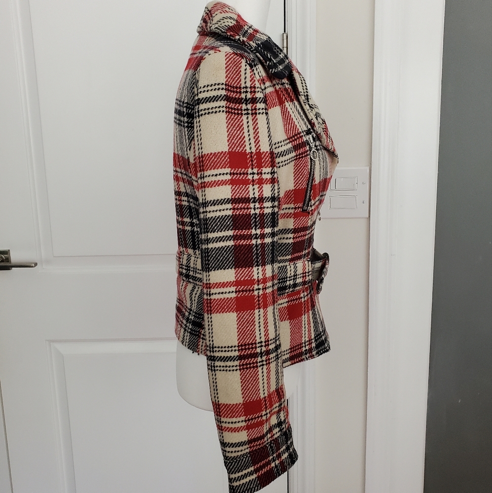 Express Jacket Wool Blend Crop Red. - image 7